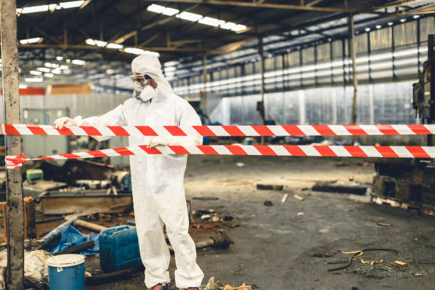 Professional Biohazard Cleanup technician working in Arcadia, WI
